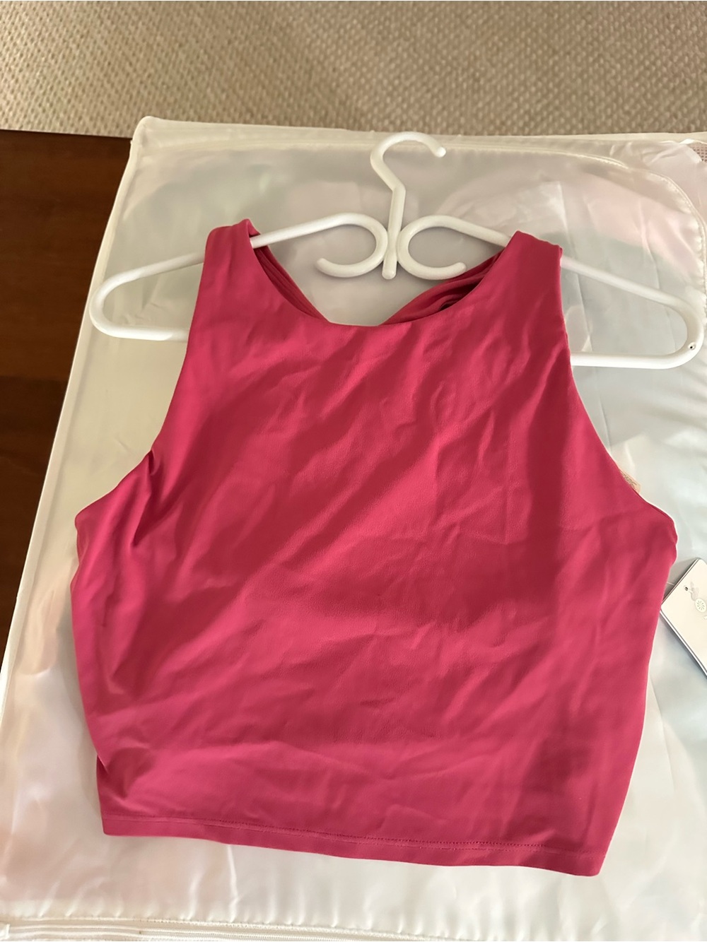 Athleta conscious crop Women's Racerback Sports Bra Tank - Pink - Picture 3 of 3